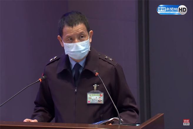 空军参谋长黄志伟中将。(图/中时新闻网 直播)
