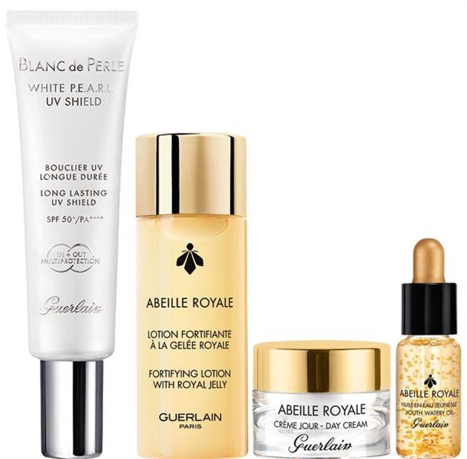 嬌蘭珍珠柔光輕透UV隔離乳組價值4401元，優惠價2500元。（嬌蘭提供）