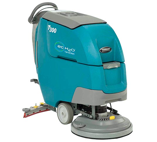 T300自走式洗地機操作簡單，一般膠板、PU地板、水泥地板、金鋼沙地板、室內木質板地、大理石、花崗石地板，清洗拋光一次完成。圖／業者提供