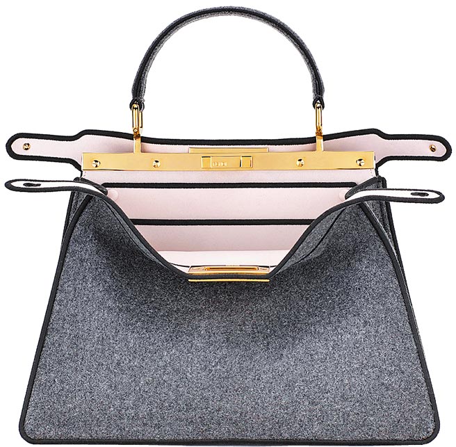 Fendi Peekaboo ISeeU Medium包款，独特的开口设计让它成为本季主打包款之一，14万6000元。（Fendi提供）
