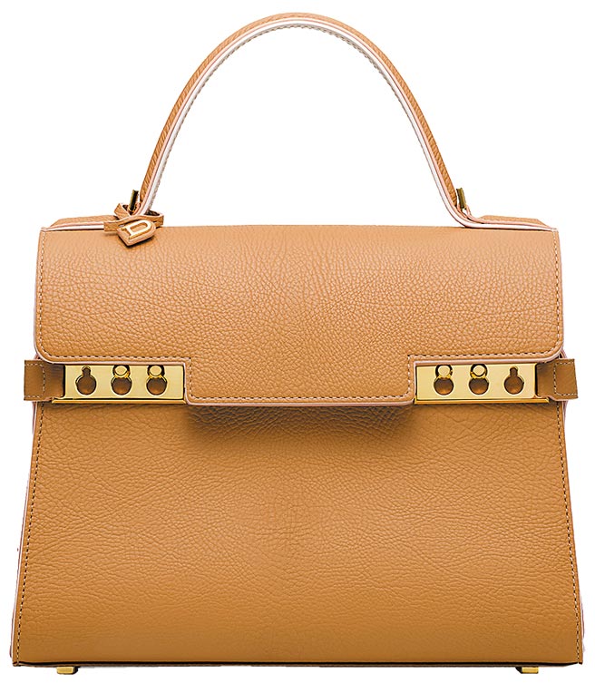 Delvaux Tempete系列Ruban牛奶糖色牛皮中型款手袋，价格店洽。（Delvaux提供）