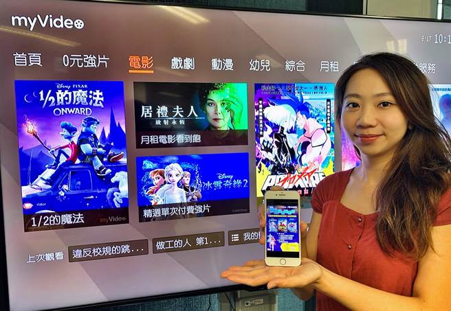 凯擘、台湾大宽频机上盒myVideo拥有超过2万部强檔电影。（资料照）