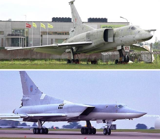 Tu-22M2(上)与Tu-22M3(下)，进气口明显做了修改。(图/莫斯科航空博物馆、俄罗斯空军)