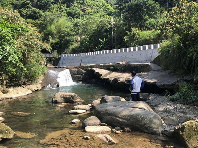 鱼梯施工前。（新北市农业局提供）