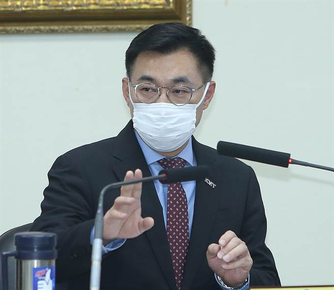 江啟臣對邀趙少康到中常會的提案，原裁示研議，後改為通過。（陳怡誠攝）