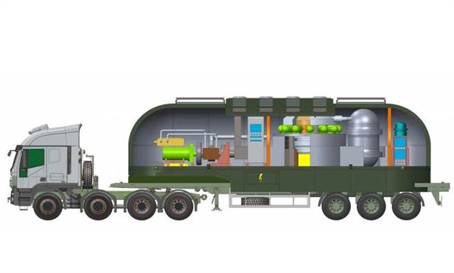 未来美军将使用这种可用卡车运送的微型机动反应炉，做为海外基地的电力来源。(图/Project Pele) 