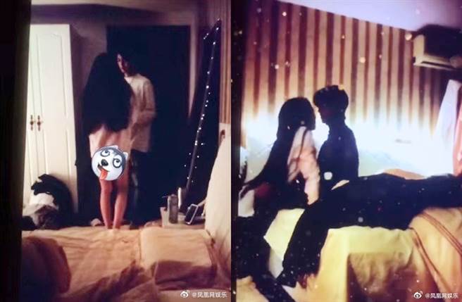 女网友晒出疑似和肖宇梁恩爱影片。（图／翻摄自凤凰网娱乐微博）