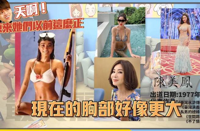 陈美凤从年轻就辣到现在。(图／翻摄自蔡阿嘎YouTube)

