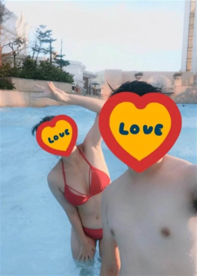 女網友PO出之前和男友出國玩水的照片。(圖/截自Dcard)