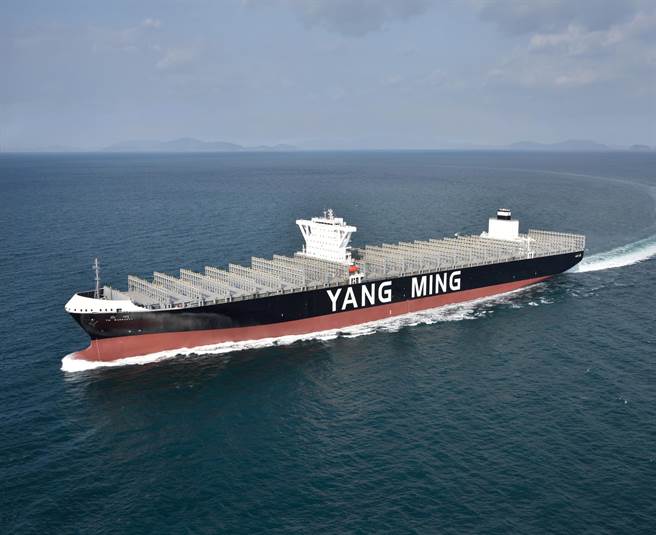 阳明货柜轮。（资料照）