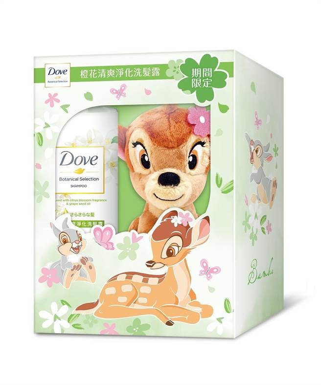 迪士尼系列多芬小鹿斑比礼盒组，359元。（多芬提供）