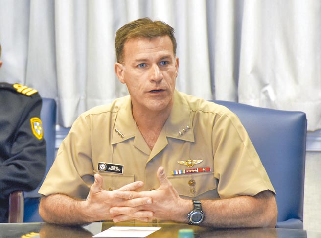 美军印太司令被提名人太平洋舰队司令、海军上将阿基里诺（John Aquilino）。（美联社）