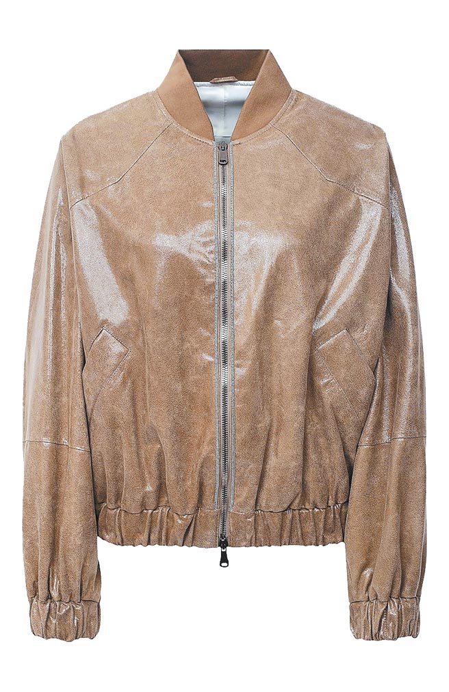 Brunello Cucinelli皮革夹克，21万9000元。（Brunello Cucinelli提供）