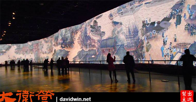 最受歡迎的『多媒體清明上河圖』在中華藝術館常態展出。（作者提供）
