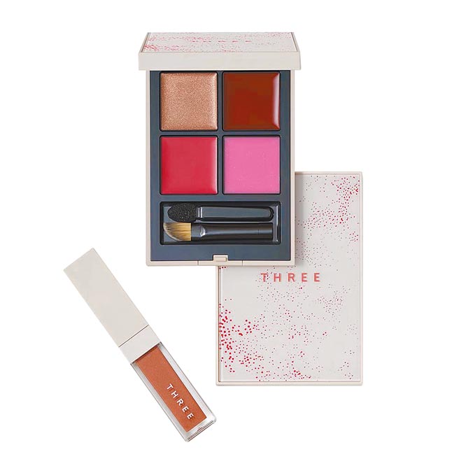 THREE暖櫻綻愛采妝組（限定），2950元。（THREE提供）
