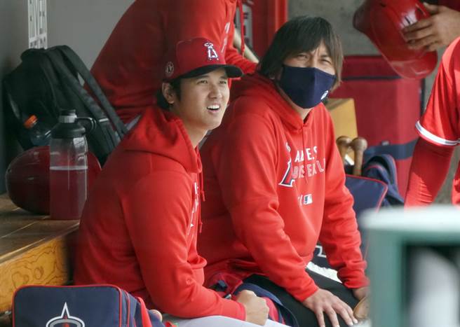 天使隊大谷翔平(左)。（路透資料照）