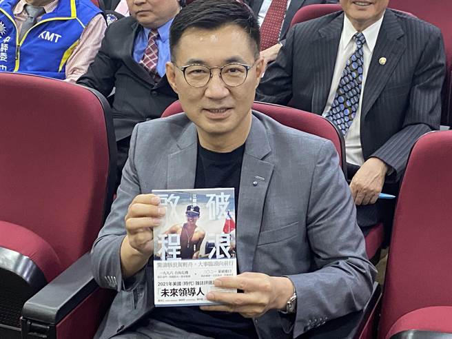 国民党党主席江启臣。（林至柔摄）