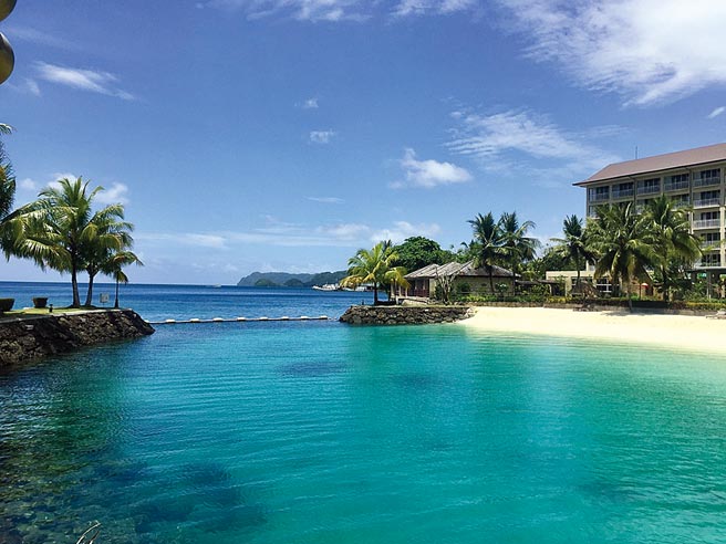 此次美國駐帛琉大使倪約翰隨帛琉總統惠恕仁來訪，可謂「朋友的朋友是盟友」，更開創台美交往的新模式。圖為帛琉美景。（雄獅旅遊提供）