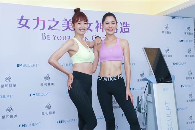 潘慧如、张家慧展现魔鬼训练三个月成果。（吴松翰摄）