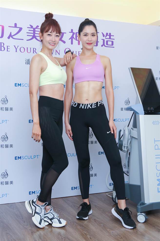 潘慧如、张家慧展现魔鬼训练三个月成果。（吴松翰摄）