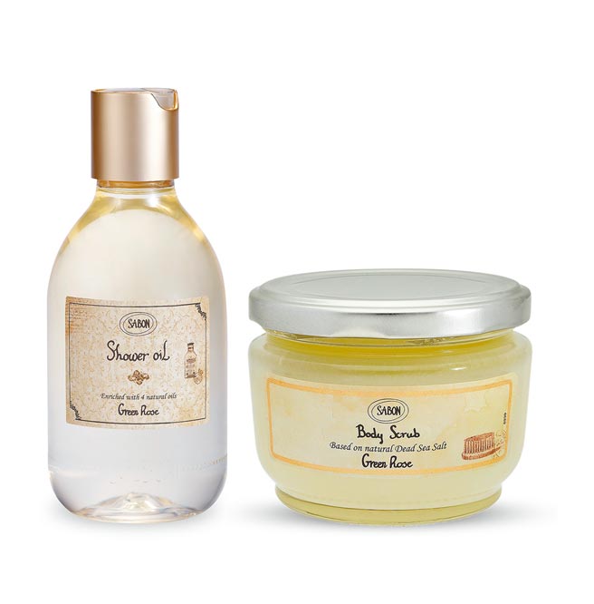 京站的線下獨家組合優惠，SABON迷你沐浴摩砂組，價值2460元，特價2260元。（京站提供）