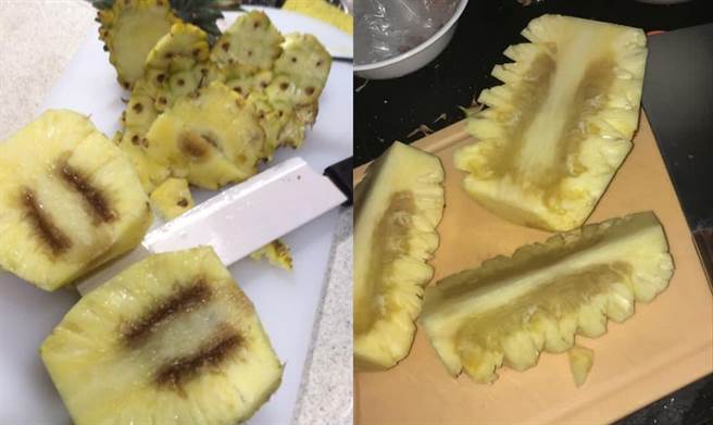 新加坡民眾买到台湾「黑心」凤梨。（图／摘自黄暐瀚脸书）