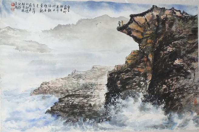 林清镜水墨画展4月1起在台东娜路弯艺廊展出。（娜路弯提供）