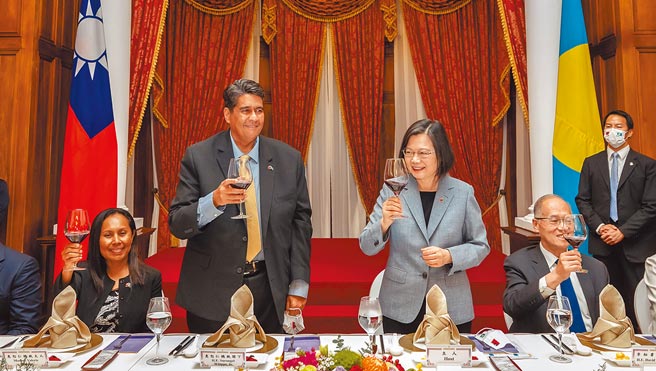 2021年03月30日 蔡英文总统宴请「帛琉共和国总统惠恕仁伉俪」（总统府提供）