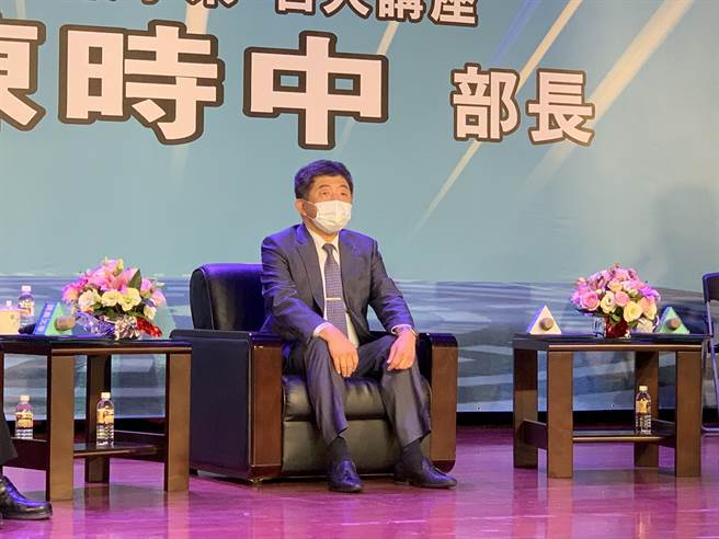 卫福部长陈时中2日受邀至开南大学演讲。（姜霏摄）