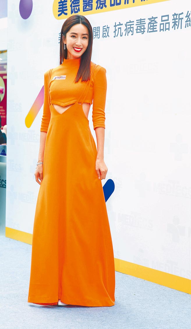 隋棠昨出席医疗防疫品牌快闪店开幕活动。（粘耿豪摄）