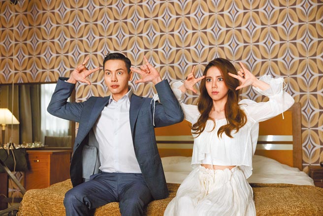 邓紫棋（右）推出新歌，日前邀来陈伟霆一起拍摄MV。（索尼音乐提供）