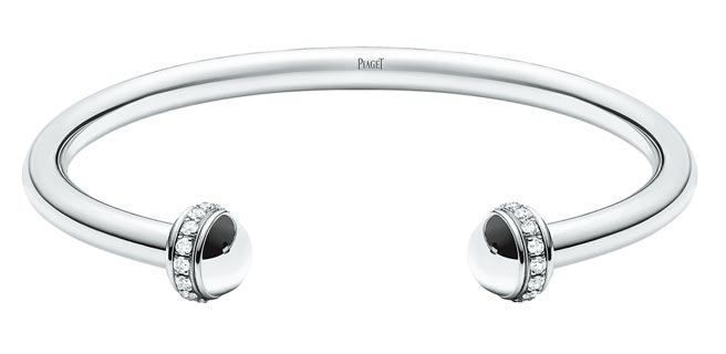 伯爵Possession系列18K白金钻石手环，18万4000元。（PIAGET提供）