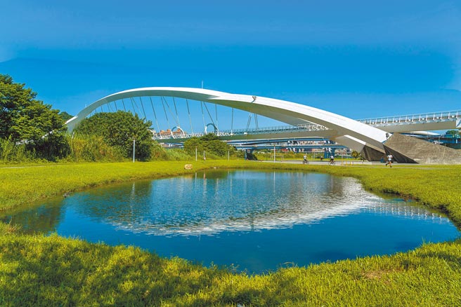 新北新店坐拥绿地公园利基，吸引「宏国大央北」、「汤泉美景」等大案进驻。（甲山林提供）