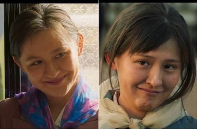 热依扎大方为戏扮老。（图／取材自热依扎微博）