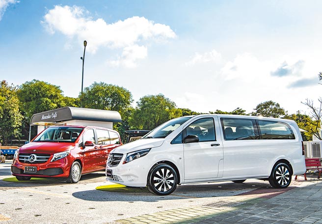 Mercedes-Benz Vito Tourer副駕為雙座設定，加上駕駛座及第二、三排3席座位，可提供9人同車乘坐，售價199萬元。（台灣賓士提供）