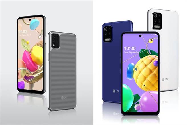 LG K42(左）与LG K52。（LG提供／黄慧雯台北传真）
