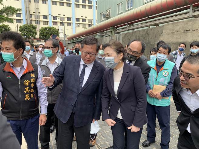 经济部长王美花6日上午出席大园洁净老街溪记者会。（姜霏摄）