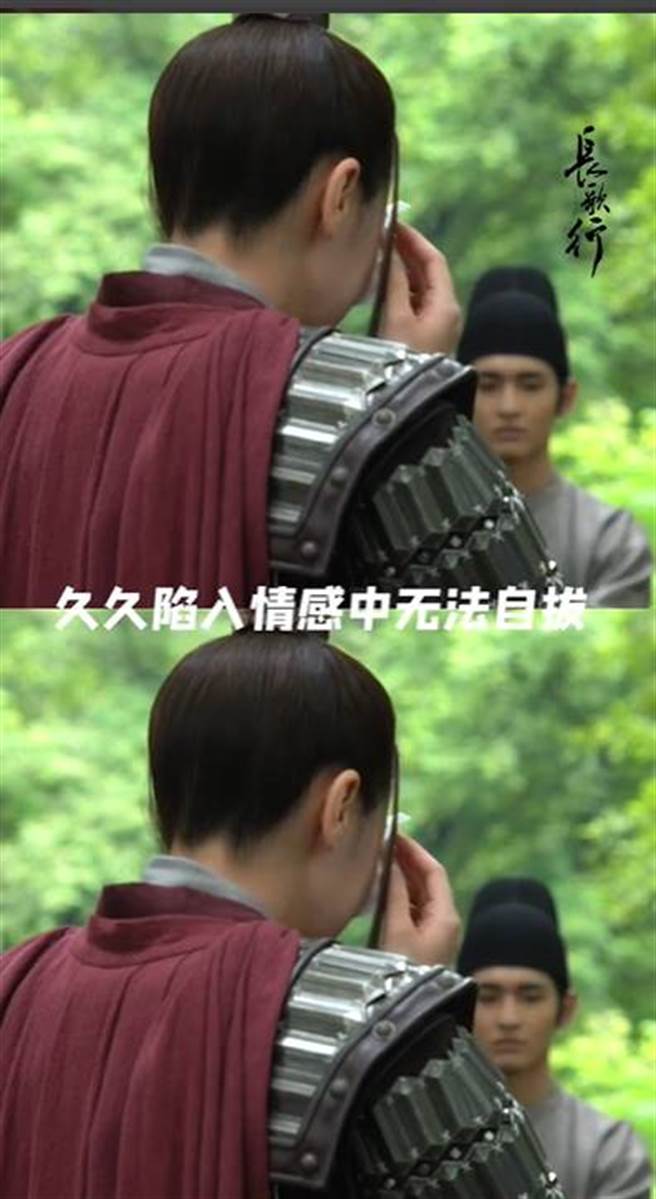 儘管拍戏现场已喊卡，迪丽热巴仍哭到无法自拔。（图／取材自嘉行迪丽热巴工作室微博）