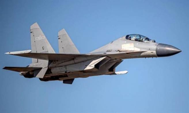 昨天大陆歼-16战机也侵入我方西南空域骚扰。(国防部提供)
