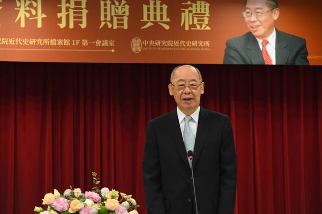 前监察院长、现任蒋经国国际学术交流基金会董事长钱復。(中研院提供／李侑珊台北传真)