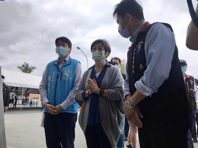 台积电慈善基金会董事长张淑芬7日至花莲慰问。（陈彩玲摄）