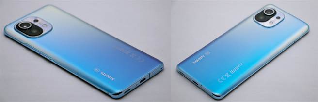 小米11左侧与右侧。（黄慧雯摄）