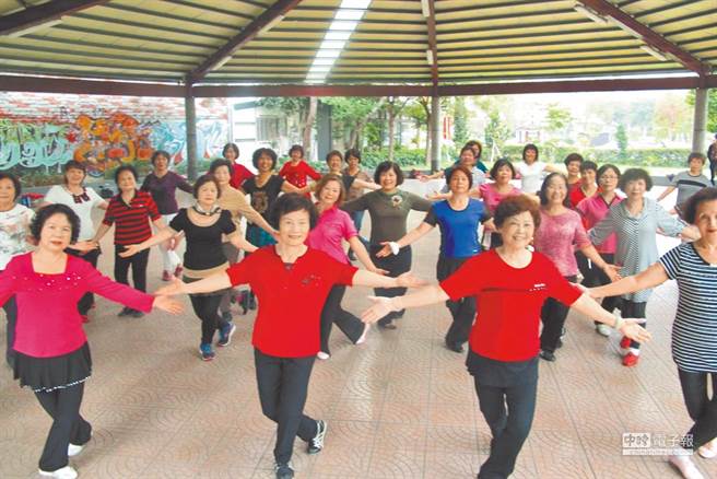 行政院会通过《着作权法修正草案》，阿公阿嬷在公园使用个人设备唱歌跳舞，不需要取得授权，不用担心侵权。图为土风舞团在公园开心练习。（本报资料照片）