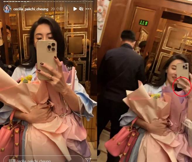 网友注意到张柏芝右手无名指竟戴着金戒指，纷纷联想是否有新恋情。(图/ 摘自张柏芝IG)