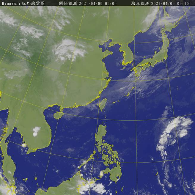 中央氣象局預報指出，今天受東北季風影響，清晨北部及東半部地區都有降雨發生，特別在基隆北海岸降雨較為持續，中南部山區亦有零星飄雨。（翻攝自中央氣象局／林良齊台北傳真）