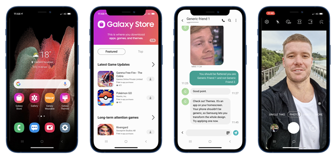 三星推出iTest web app，让iPhone用户可以在手机上感受使用三星手机的试用体验。（黄慧雯制）