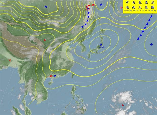 目前菲律宾东方外海有低压生成，下周日(18日)有机会成颱。(气象局)