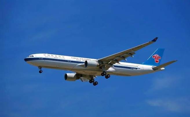 南方航空以A330-300寬體機型執飛桃園-上海航線。圖／南航提供