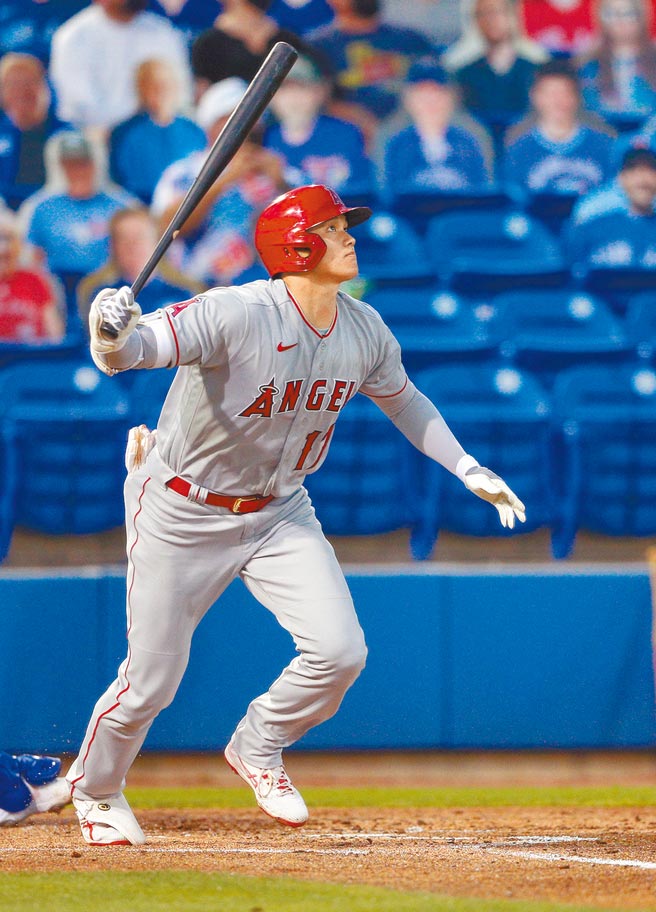 大谷翔平超越松井秀喜，創下日本球員在大聯盟最快50轟紀錄。（路透）