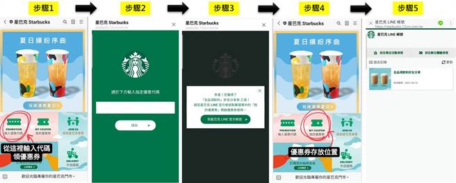 星巴克即日起推出连5日优惠活动，并在官方脸书教大家如何领取优惠代码。（图／翻摄自官方脸书）